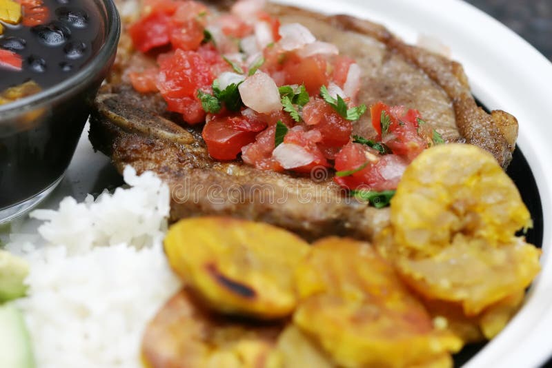 Closeup of a cuban meal. Closeup of a cuban meal