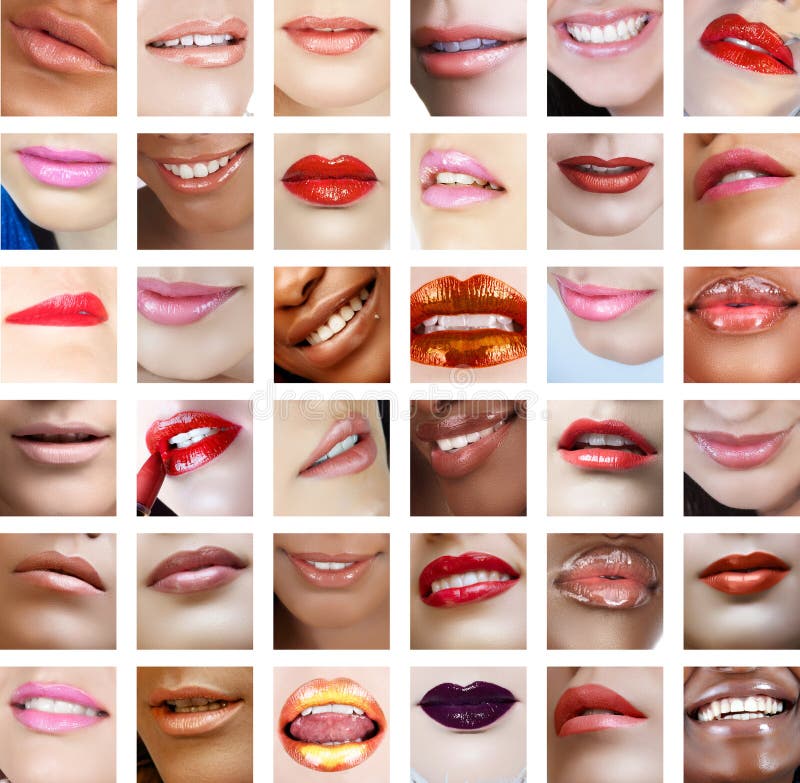 Primer de 36 labios de las mujeres