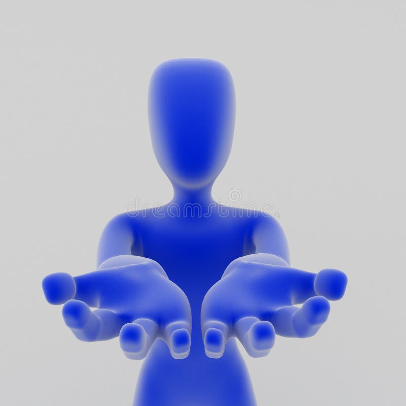 Primer de las palmas stock de ilustración. Ilustración de manos 4368082