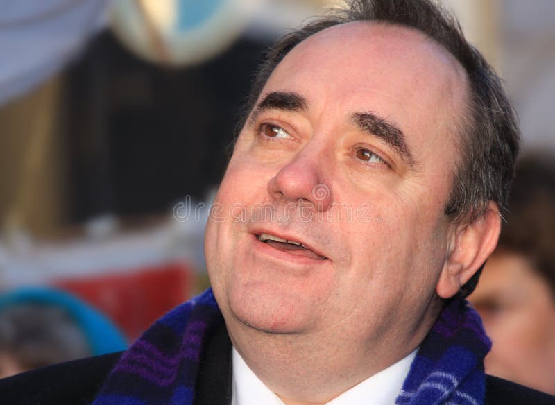 Primer ministro de Escocia - Alex Salmond imagenes de archivo