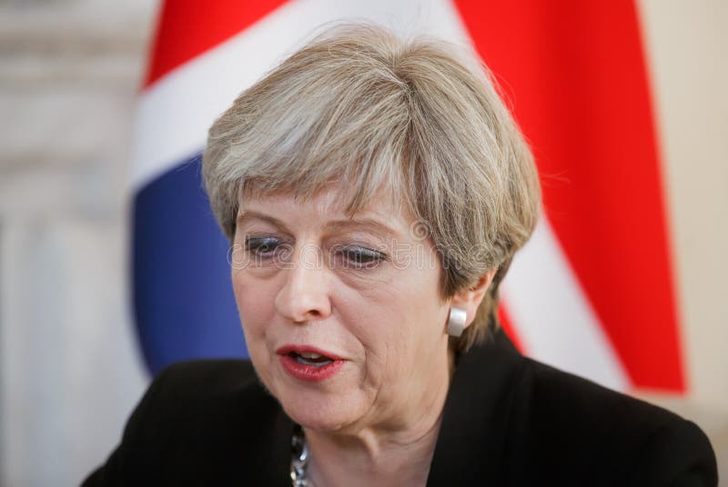 Primer ministro del Reino Unido Theresa May foto de archivo Primer ministro del Reino Unido Theresa May foto de archivo