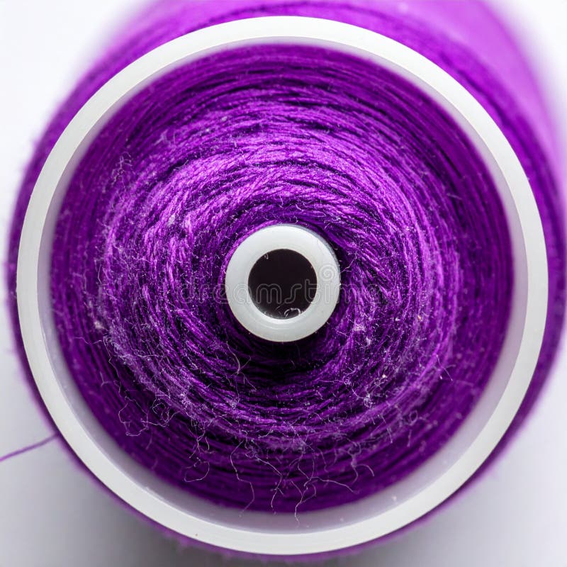 Primer plano abstracto de una bobina de hilo morado libre illustration