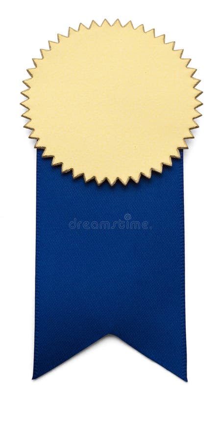 Blue and Gold Award Ribbon on isolated white. Blue and Gold Award Ribbon on isolated white.