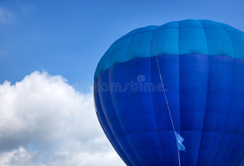 Primo piano blu di colore della mongolfiera immagini stock libere da diritti