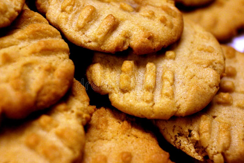Primo piano dei biscotti del burro di arachide immagine stock libera da diritti Primo piano dei biscotti del burro di arachide immagine stock libera da diritti