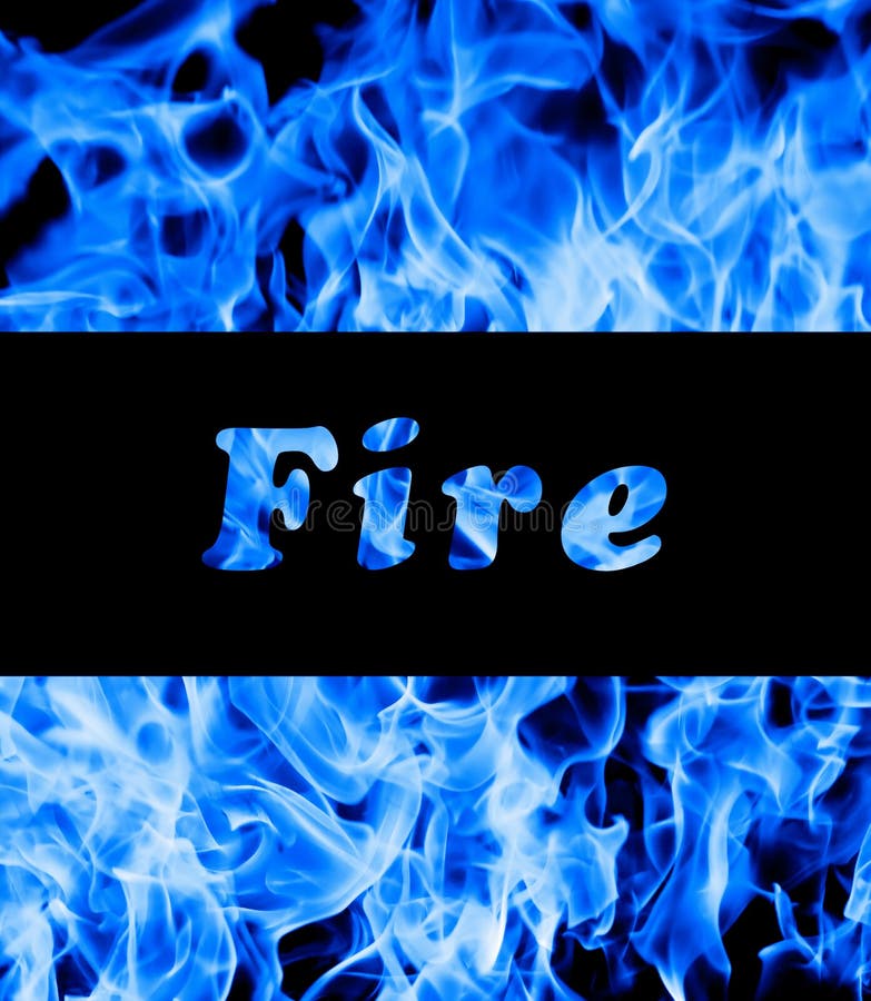 Primo piano delle fiamme blu del fuoco fotografia stock Primo piano delle fiamme blu del fuoco fotografia stock