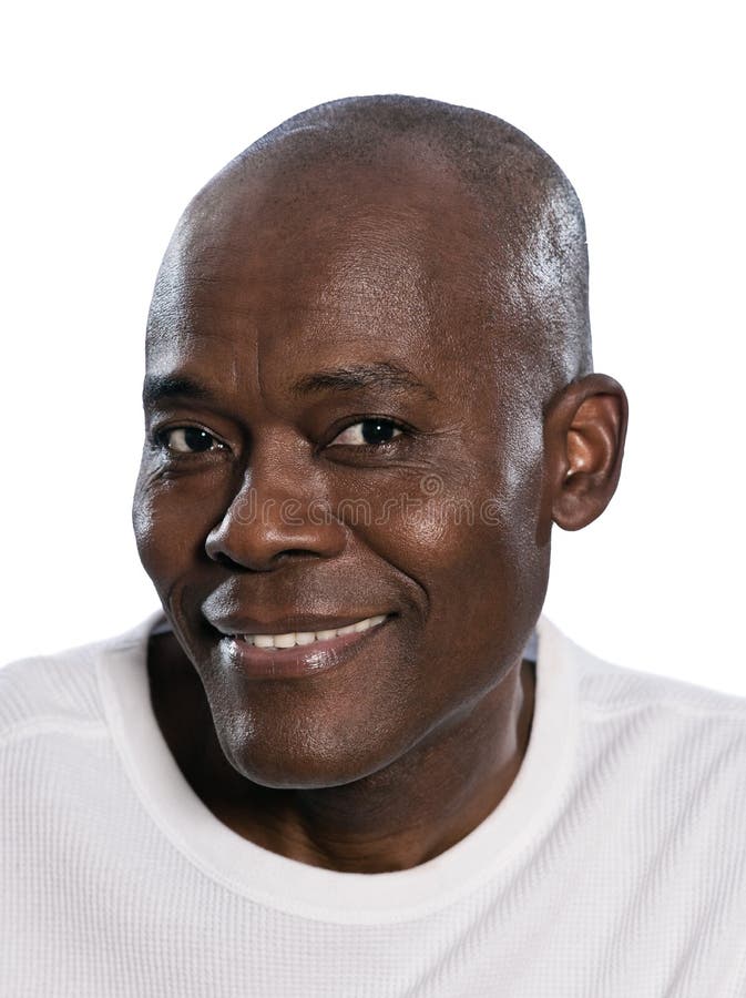 Primo piano di un sorridere afroamericano dell'uomo immagini stock Primo piano di un sorridere afroamericano dell'uomo immagini stock