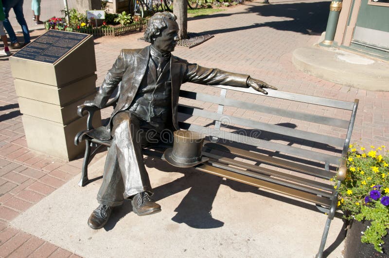 Primo Primo Ministro Sir John A Macdonald Statue - Charlottetown - il Canada immagine stock Primo Primo Ministro Sir John A Macdonald Statue - Charlottetown - il Canada immagine stock
