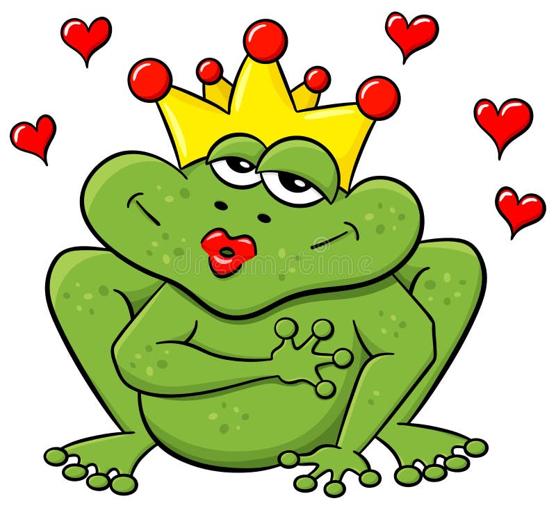 Prince de grenouille attendant pour être embrassé illustration de vecteur Prince de grenouille attendant pour être embrassé illustration de vecteur
