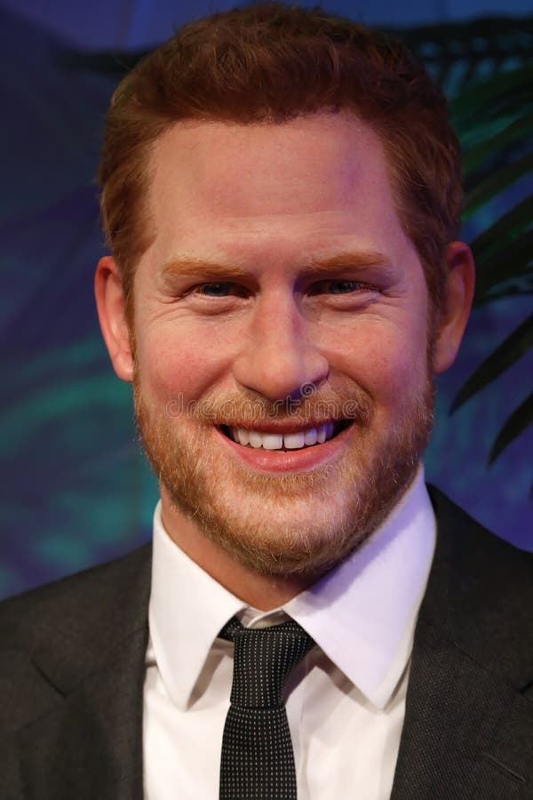 Wax figure of Prince Harry, duke of Sussex in Madame Tussauds of Amstedam. Wax figure of Prince Harry, duke of Sussex in Madame Tussauds of Amstedam