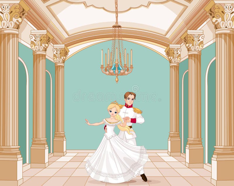 Prince and Princess royalty free illustration