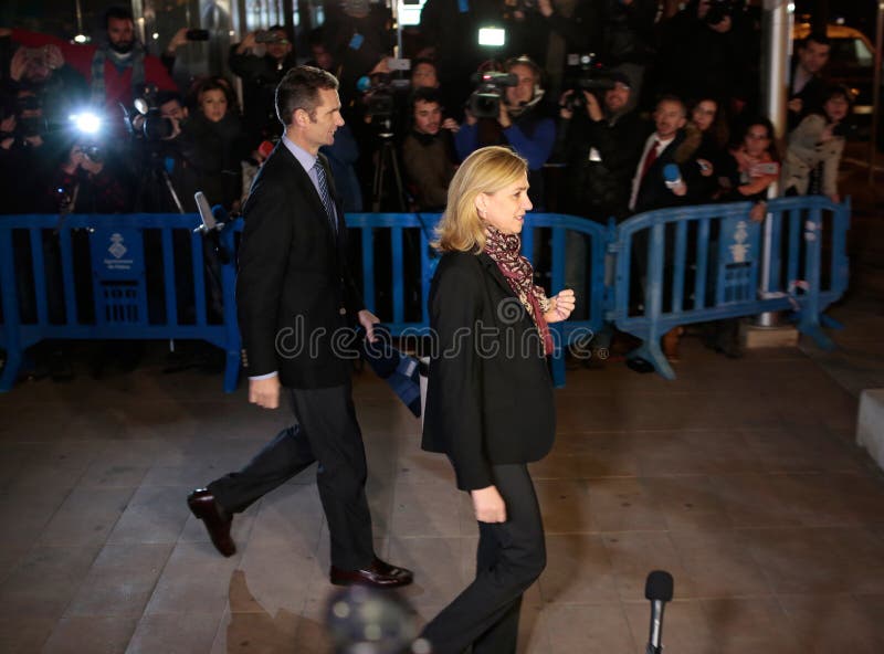 Princesa Cristina e marido Urdangarin da Espanha fotos de stock royalty free