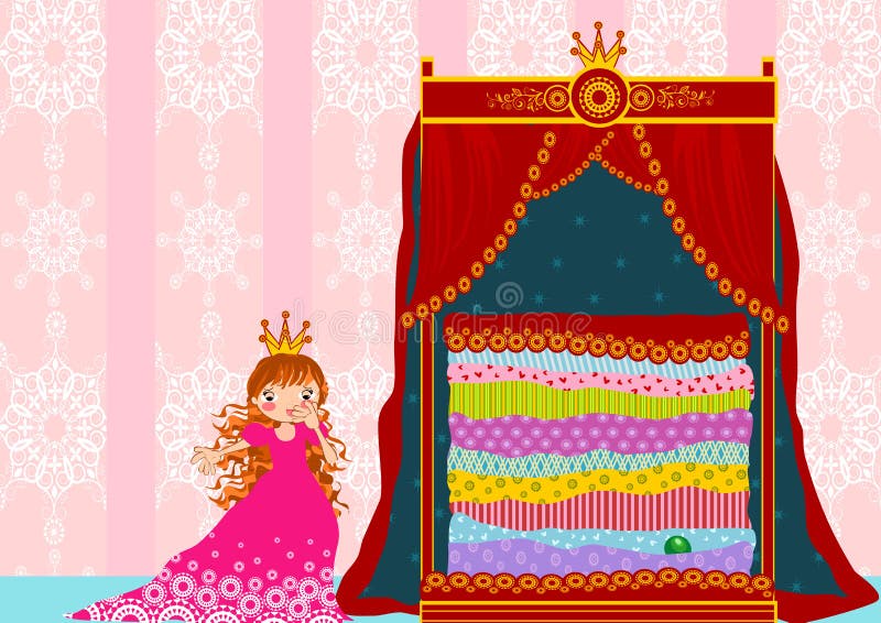  Princesa e a ervilha ilustração stock