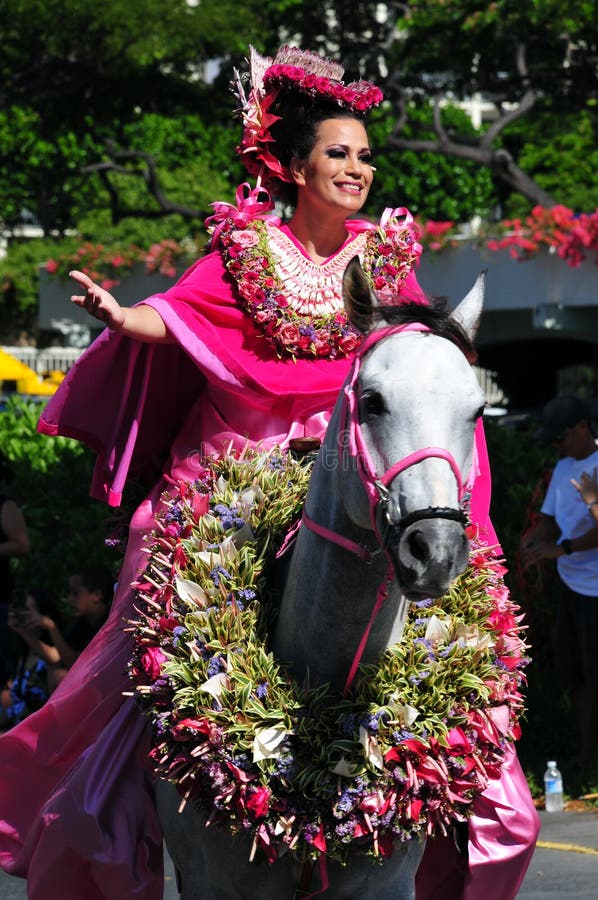 Princesa Hawaiana, Aloha Festivales 2010 Foto de archivo editorial