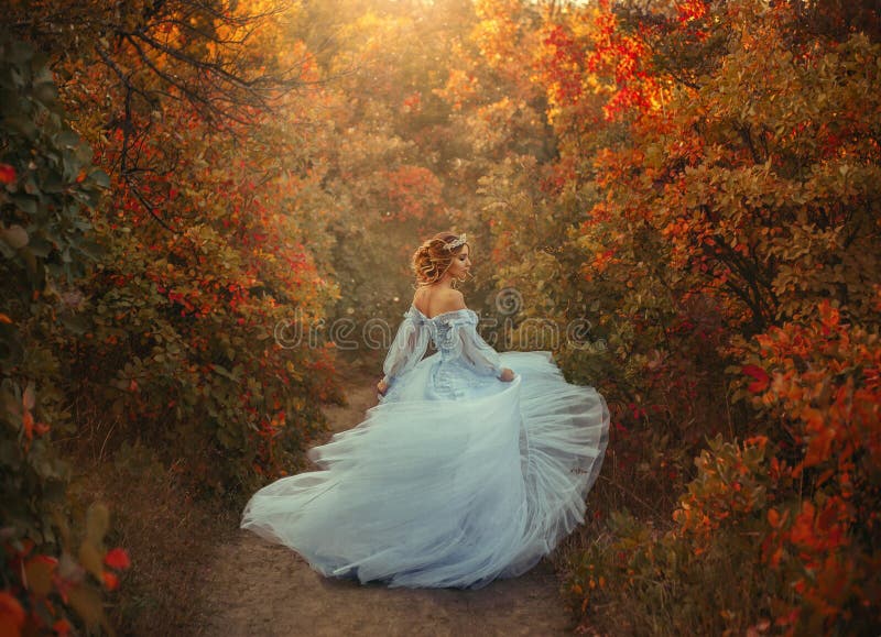 Princess in the autumn garden