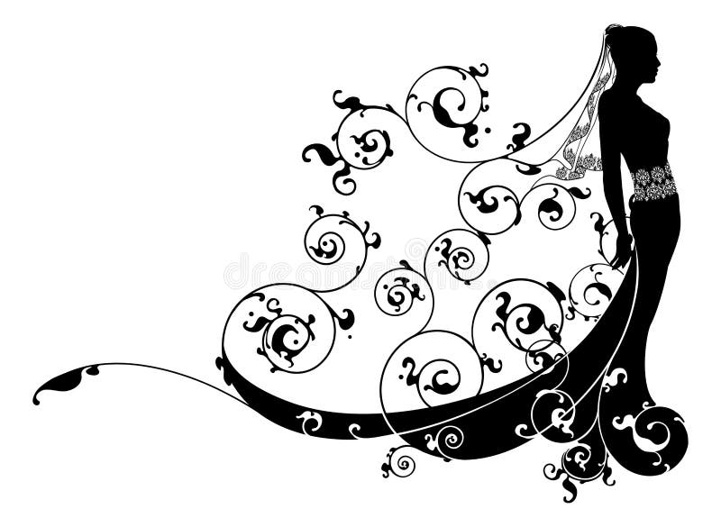 Download Princess Bride Wedding Dress Concept Stock Vector ...