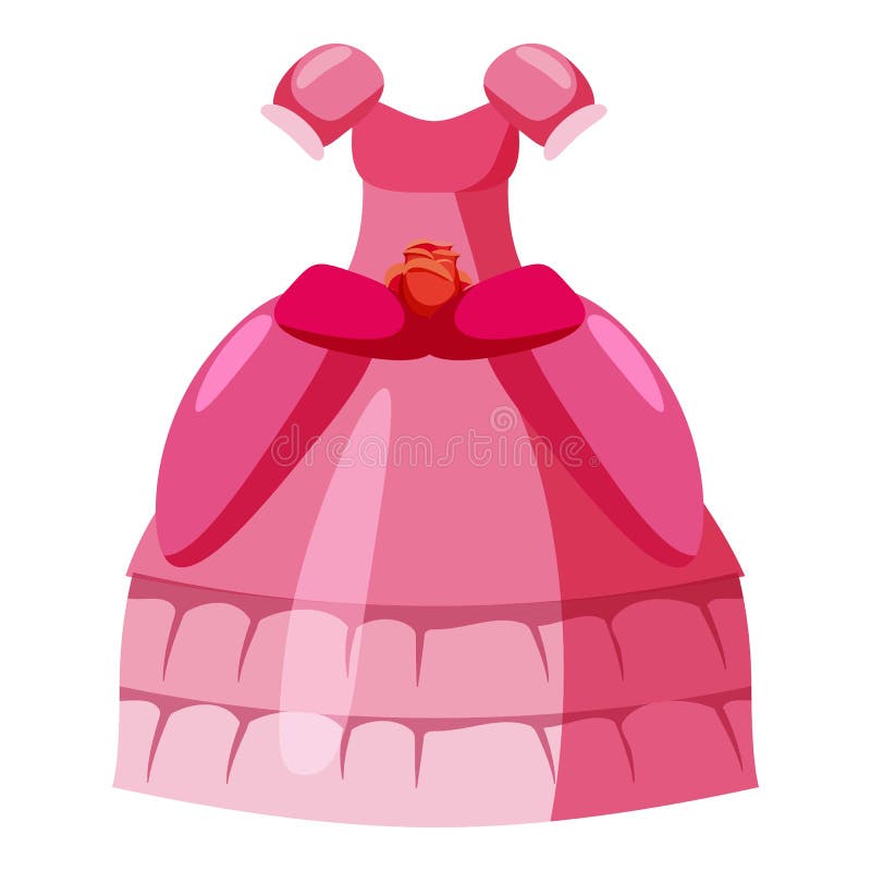 Princess Dress Icon, Cartoon Style Stock Vector - Illustration of jewel ...