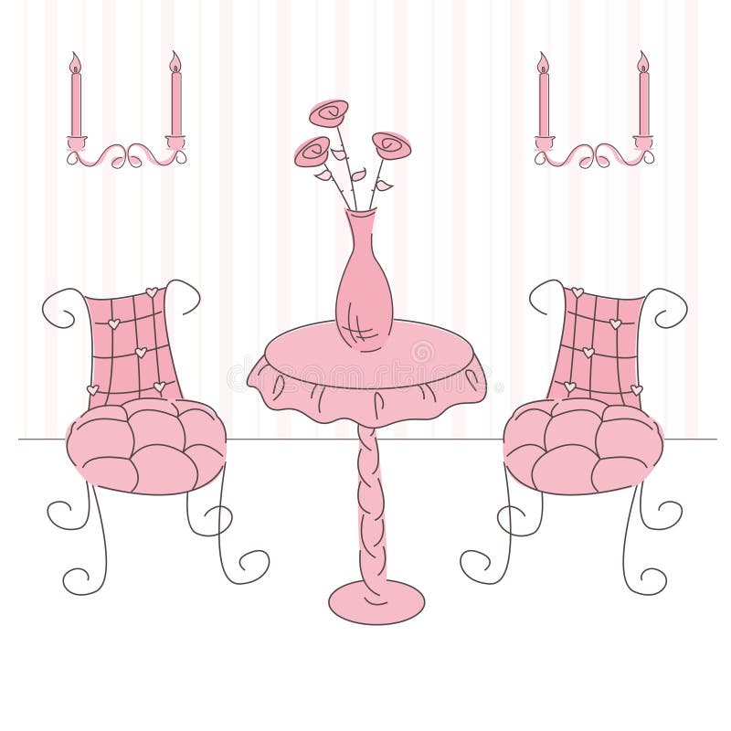 Princess living room stock illustration