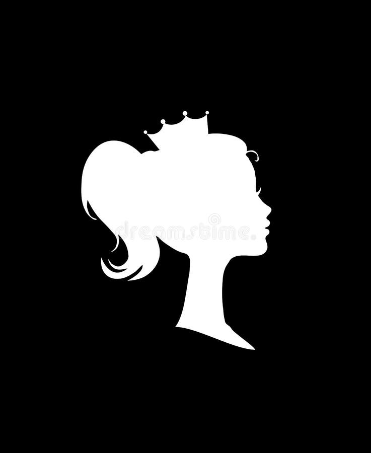 A cute girl s profile Royalty Free Vector Image