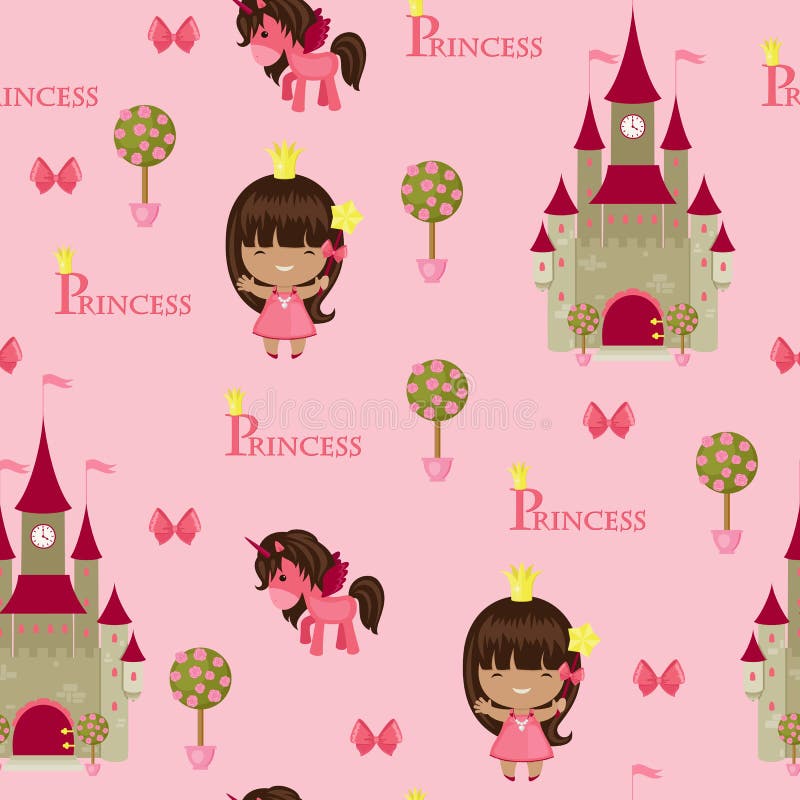 Princess seamless pattern