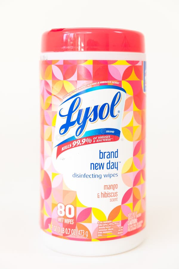 Image of a Lysol wipe canister.