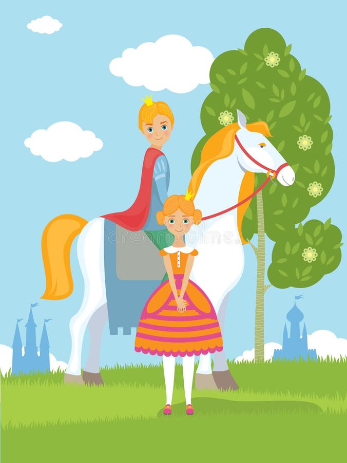 Principe e principessa leggiadramente illustrazione di stock Principe e principessa leggiadramente illustrazione di stock