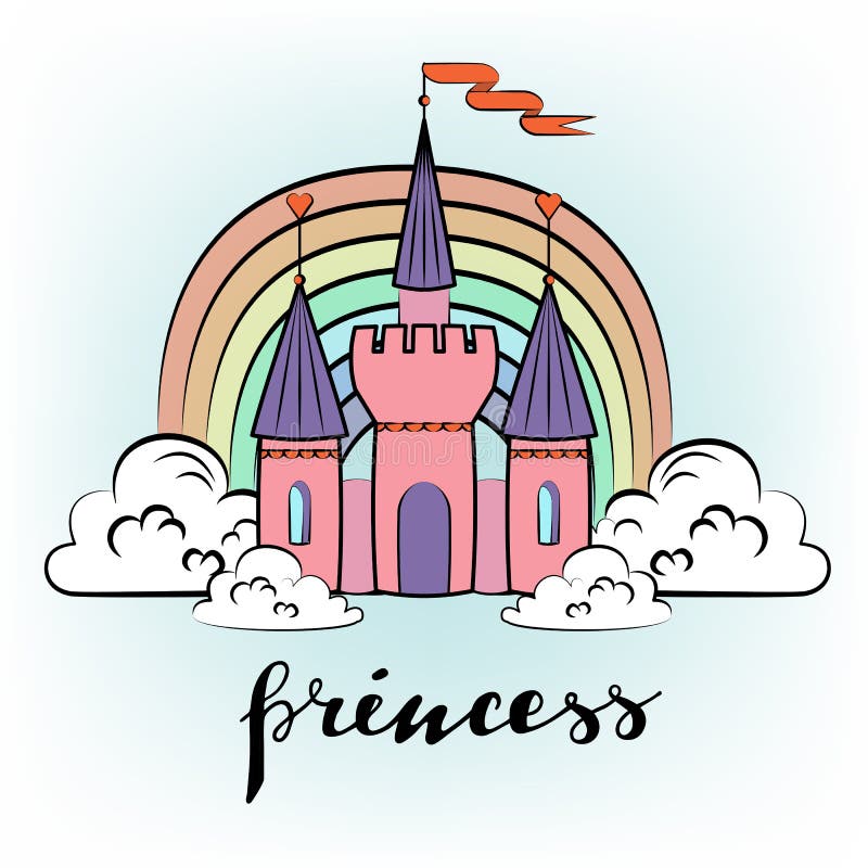 Principessa magica Castle royalty illustrazione gratis Principessa magica Castle royalty illustrazione gratis