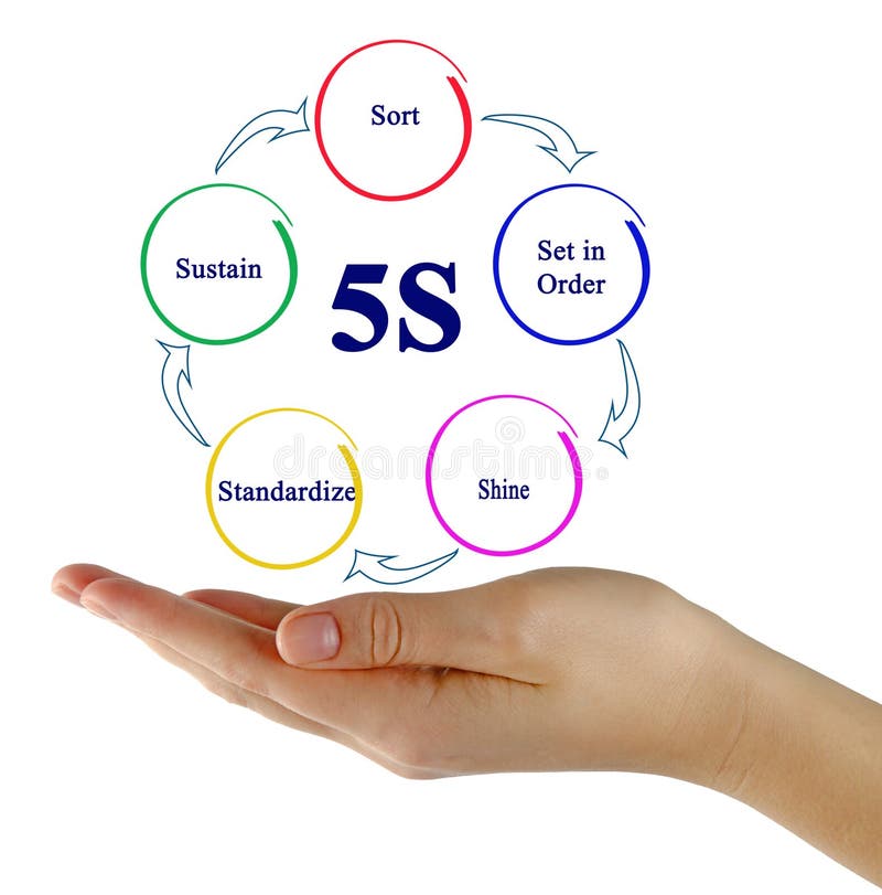 Woman presenting Principles of 5s