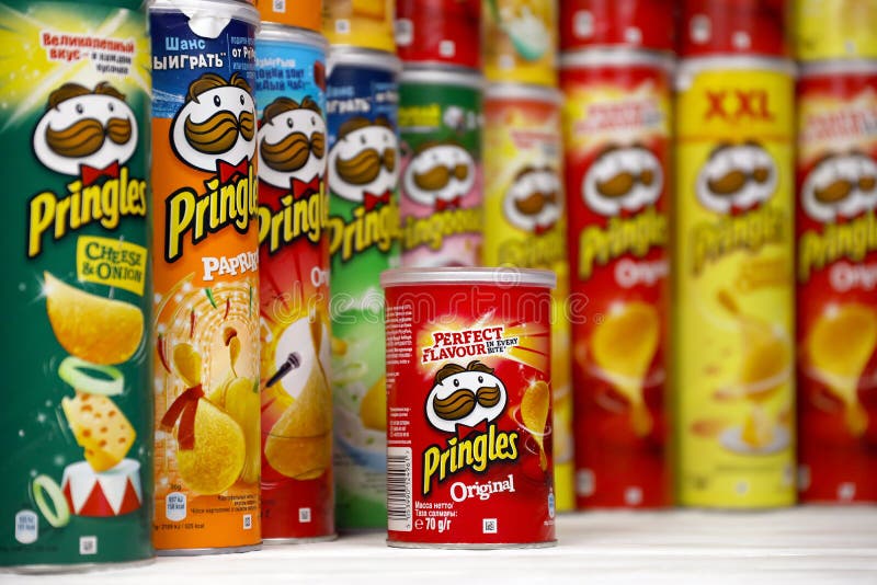 Pringles Variety of Flavors. Many Cardboard Tube Cans with Pringles