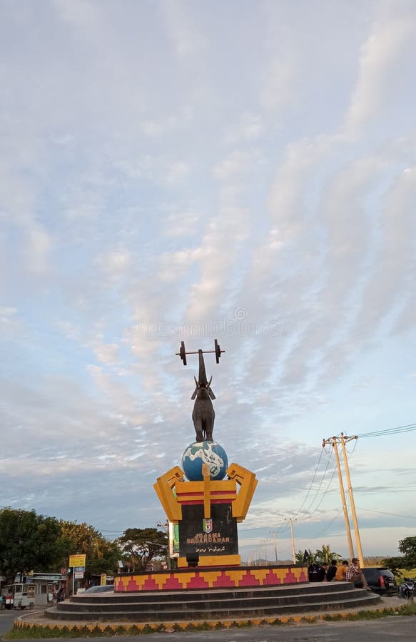 PRINGSEWU LAMPUNG, ИНДОНЕЗИЯ В районе Pringsewu 27/10/2020 памятников слона