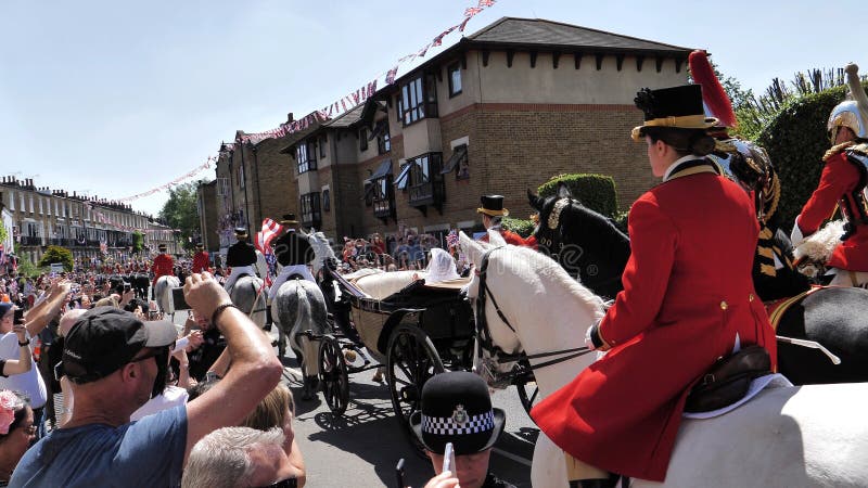 Prins Harry, hertig av Sussex och Meghan, hertiginna av Sussex tjänstledigheter royaltyfria foton Prins Harry, hertig av Sussex och Meghan, hertiginna av Sussex tjänstledigheter royaltyfria foton
