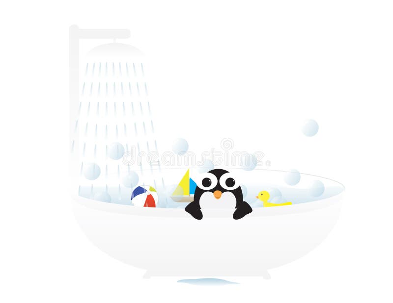 penguin bubble bath toy