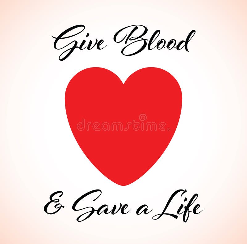 A give blood heart royalty free illustration