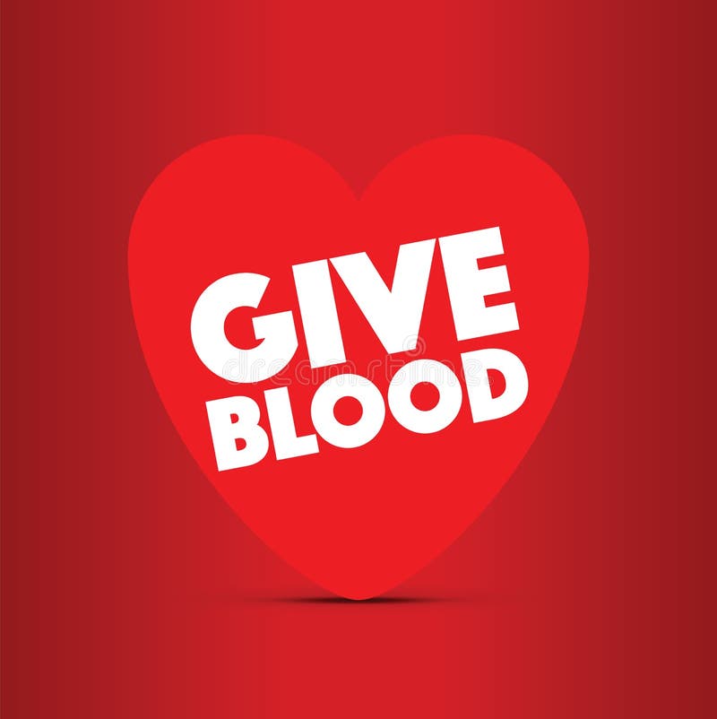 A give blood heart stock illustration
