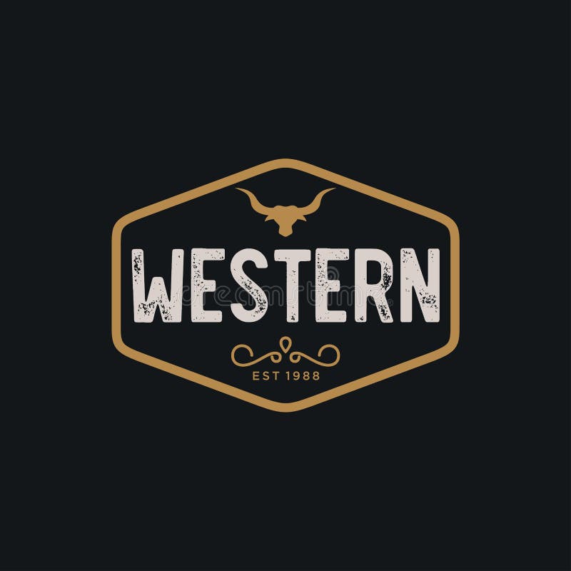 Vintage Country Emblem Typography for Western Bar/Restaurant Logo ...