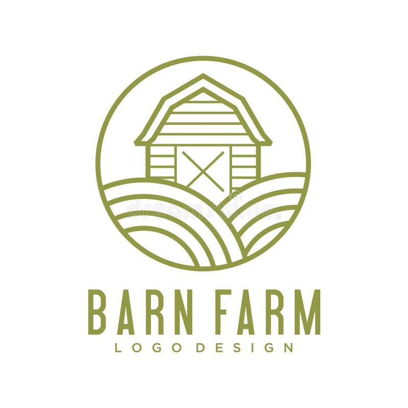 Farmhouse Logo Agriculture Vector Black Emblem Natural Product