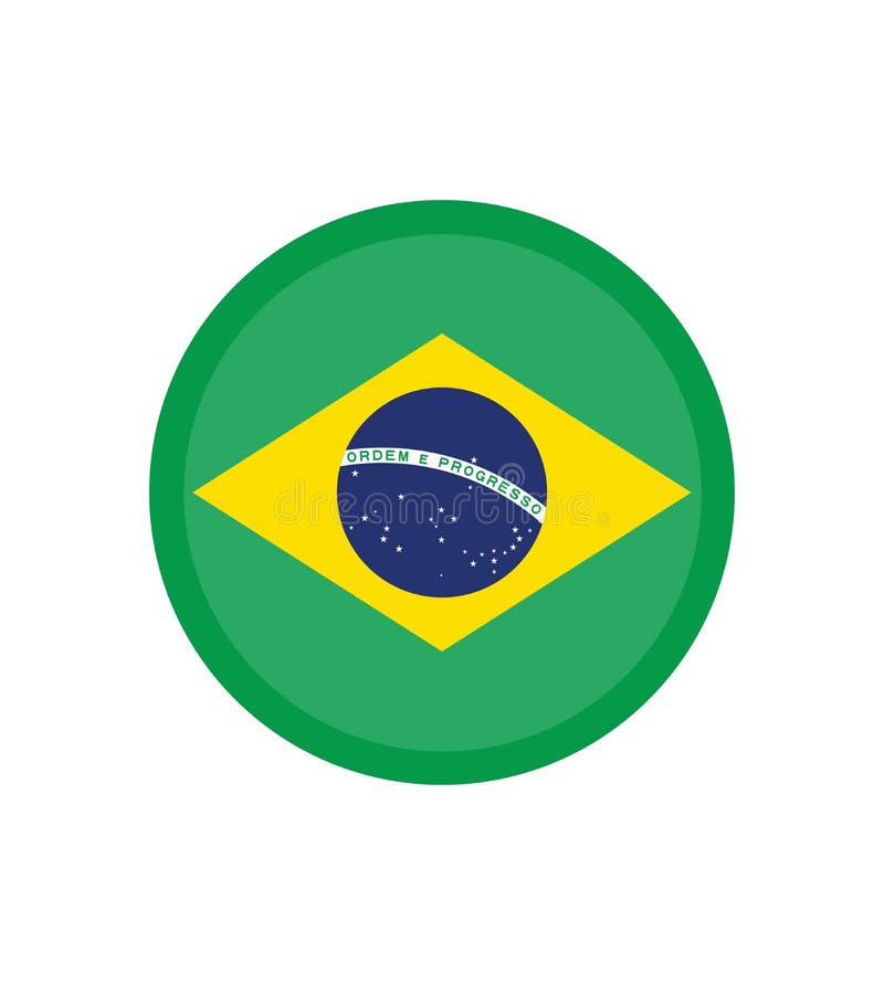 Brazil Flag, Official Colors and Proportion Correctly. National Brazil Flag. Stock Illustration