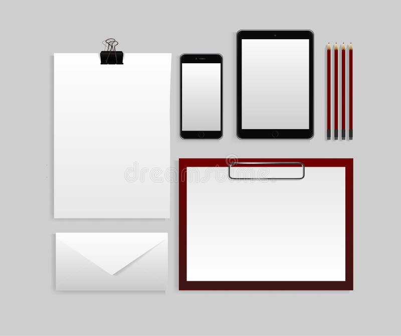 Template mockup. Documentation for business. stock illustration