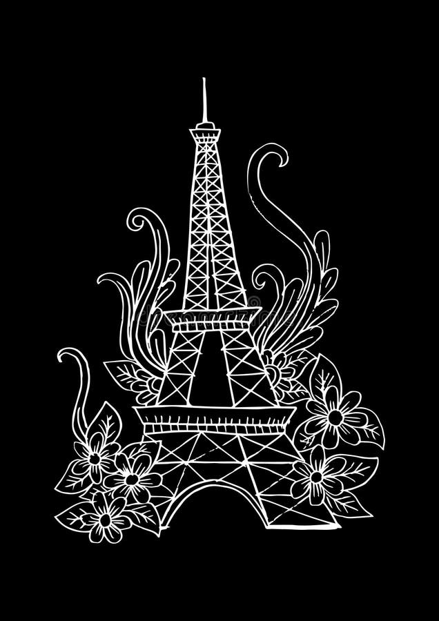 Paris Europe European City Name City Name Hand-drawing Stock Vector ...