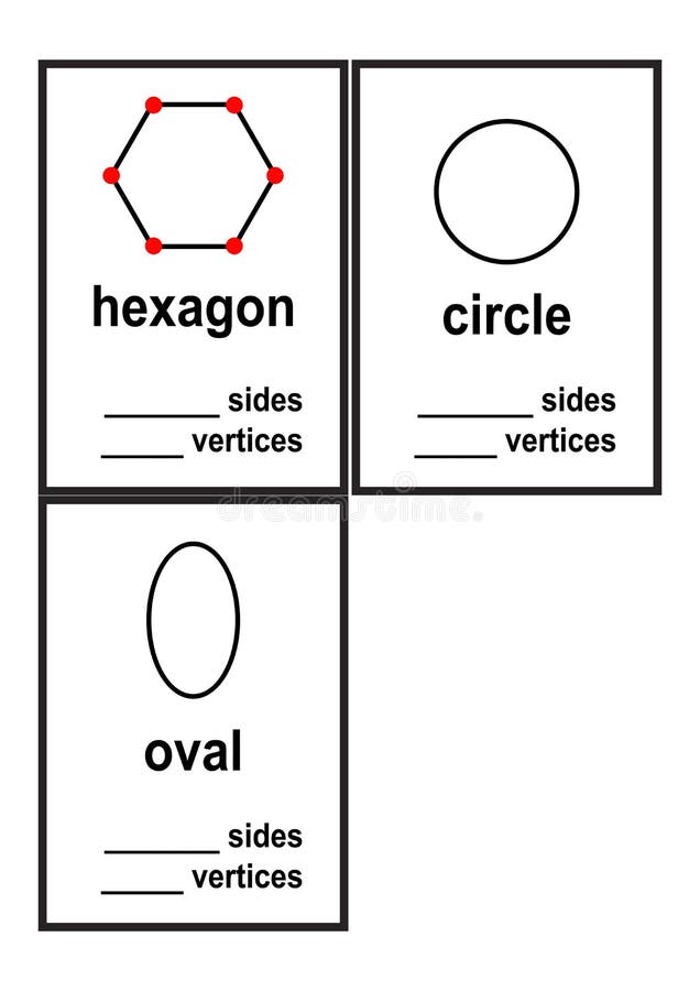 Count Sides and Vertices Shapes Worksheet for Preschool Kids Vector Stock  Vector - Illustration of letters, kindergarten: 140171823