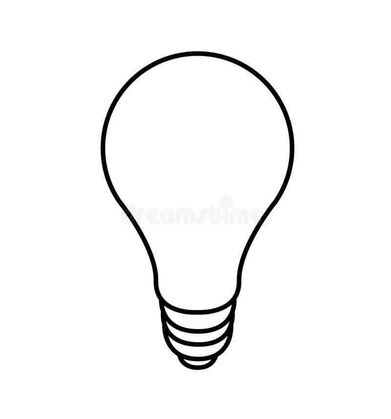 Light Bulb Line Icon Isolated On White Royalty Free Vector, 54% OFF