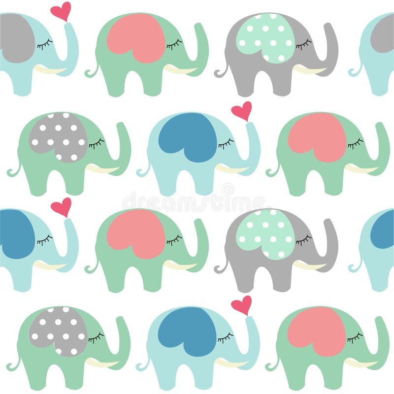 Card with elephant stock vector. Illustration of floral - 25974753