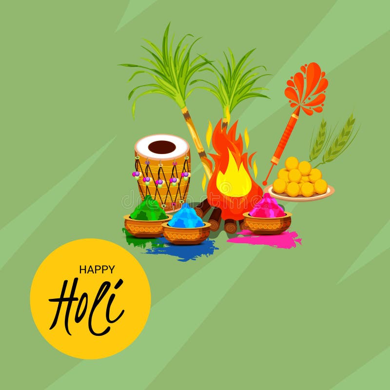 Happy Holi for Colorful Celebrate Holi. Stock Illustration ...