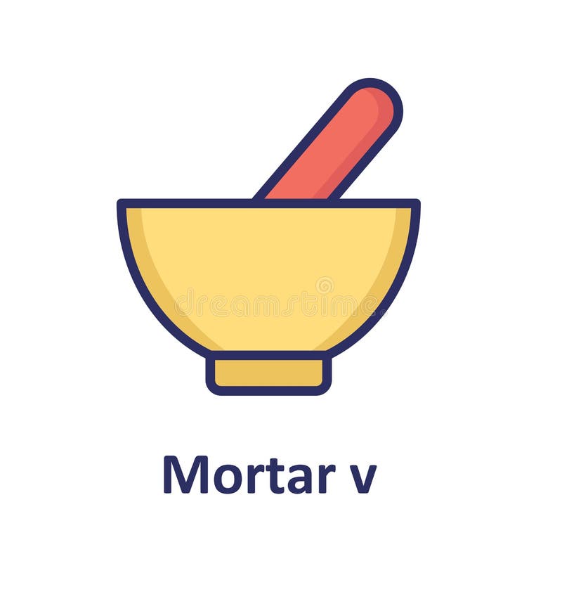 Mortar and Pestle Isolated Vector Icon Which Can Be Easily Modified or