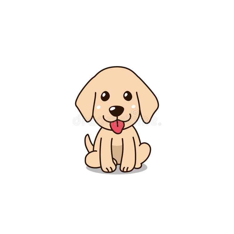 Kawaii Cute Cartoon Golden Retriever