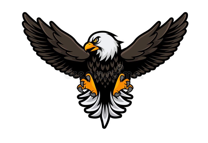 Flying eagle mascot stock vector. Illustration of flight - 79809409