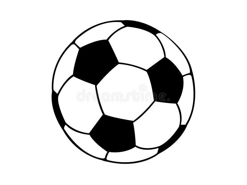 Soccerball illustration in black and white vector