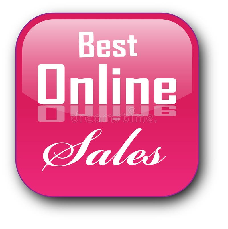 Best Online Sale  Button Classic Blue Button White Background Stock