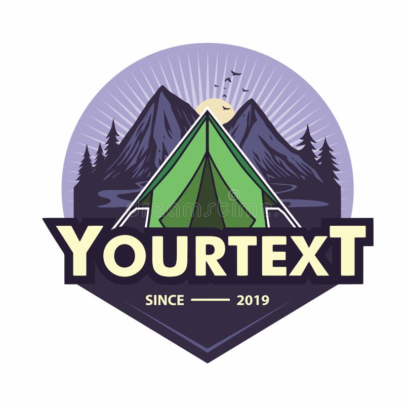Logo for Mountain Adventure , Camping, Climbing Expedition. Vintage Vector Logo and Labels, Icon Template Design Illustration stock illustration Logo for Mountain Adventure , Camping, Climbing Expedition. Vintage Vector Logo and Labels, Icon Template Design Illustration stock illustration