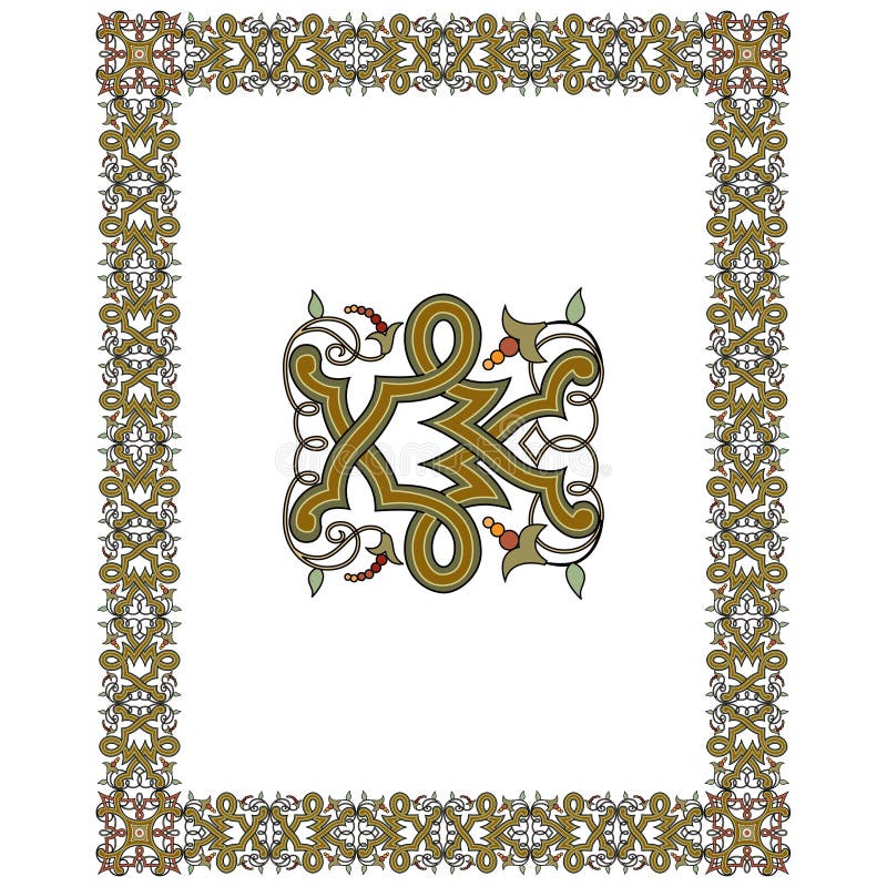 Old World Borders Vector - Tiled frame in plant leaves and flowers Framework Decorative Elegant style